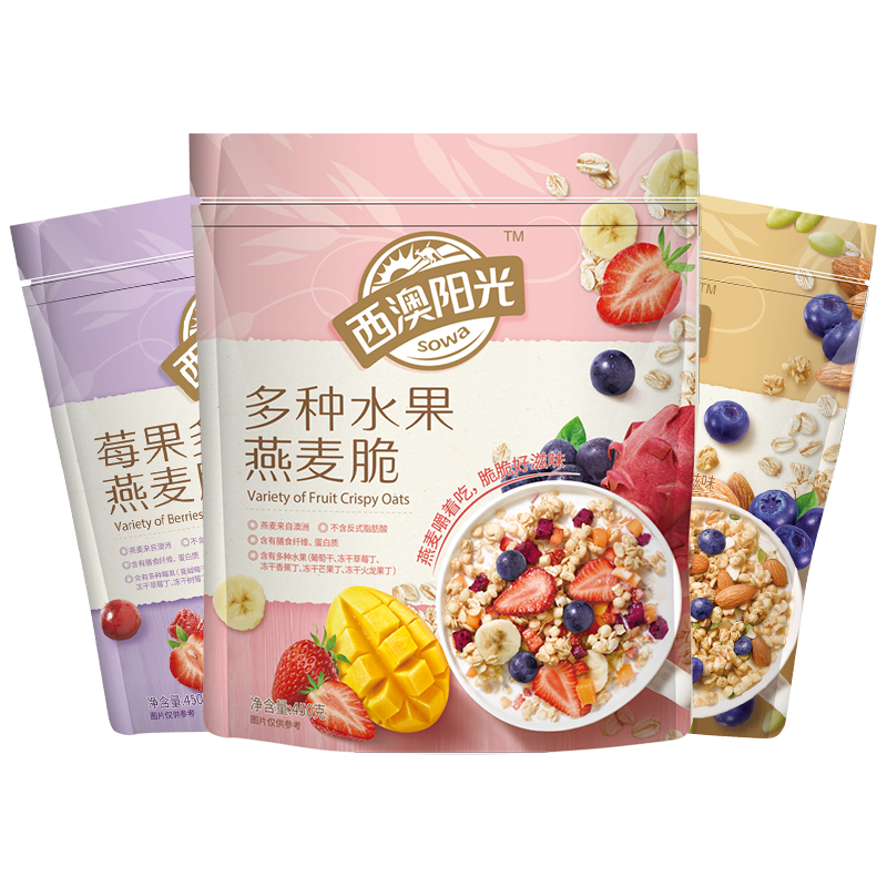 西麦多种水果燕麦脆450g袋装