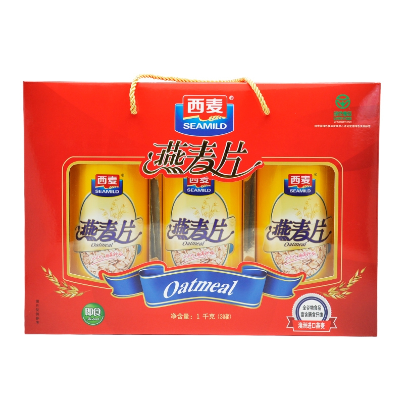 西麦即食麦片礼盒装1000g