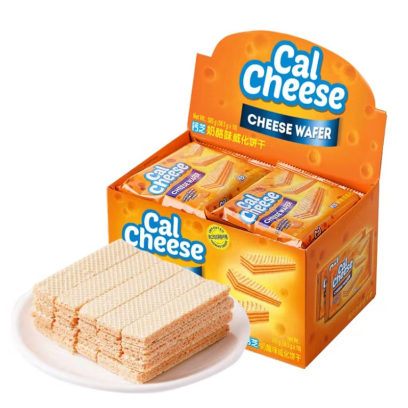 钙芝（Calcheese）奶酪威化饼干585g 独立包装儿童休闲零食早餐下午茶食品小吃
