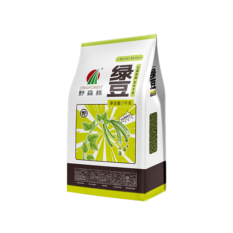 野森林真空绿豆1000g