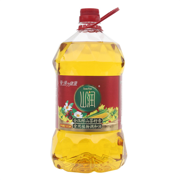山润全压榨山茶籽香食用植物调和油(钻石瓶）5L