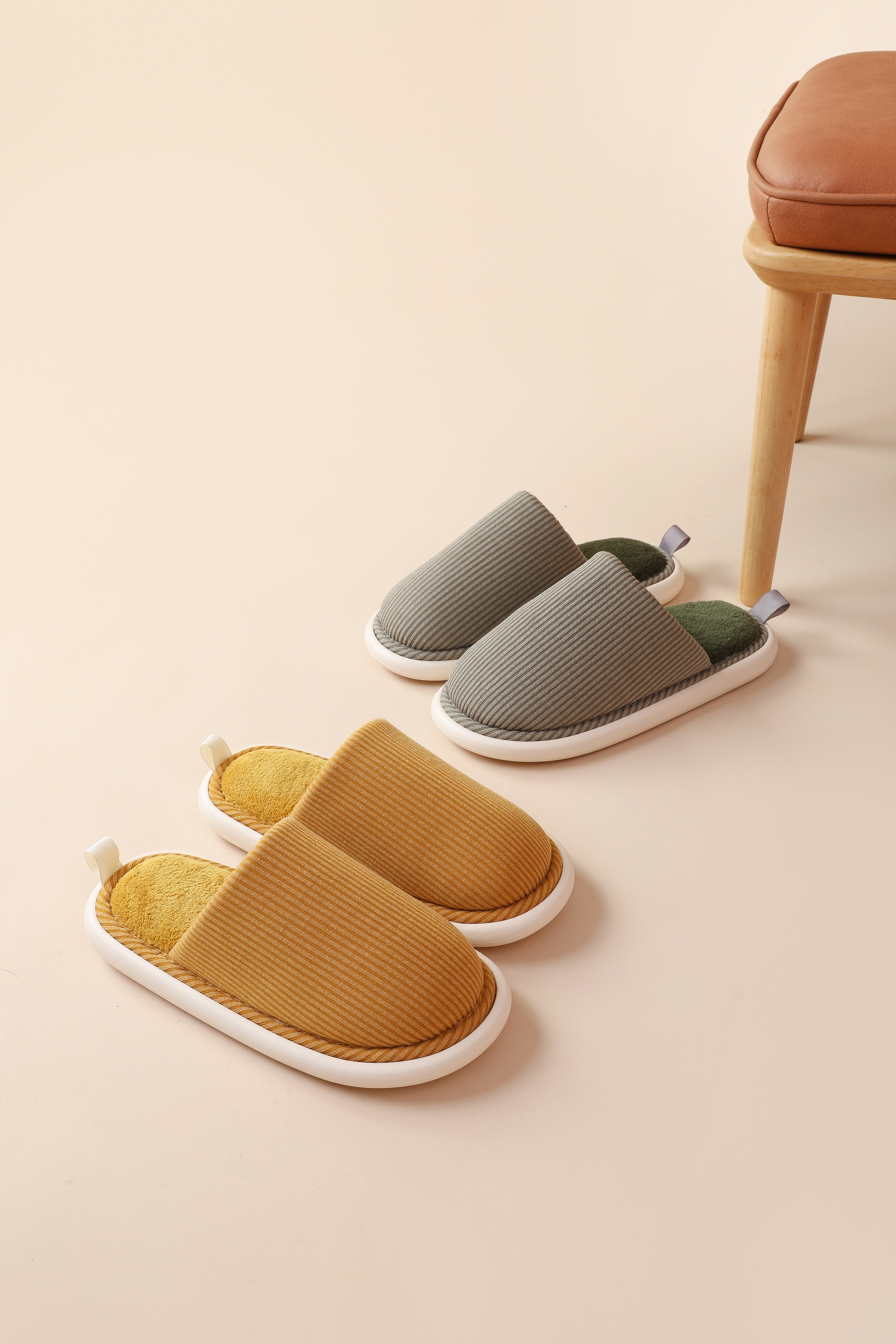 斯立朴日式秋冬居家室内保暖拖鞋 6886