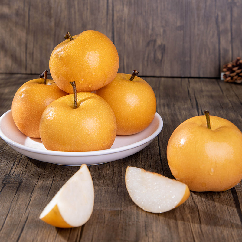 【产地直发】莱阳秋月梨 4.5斤中果彩箱装