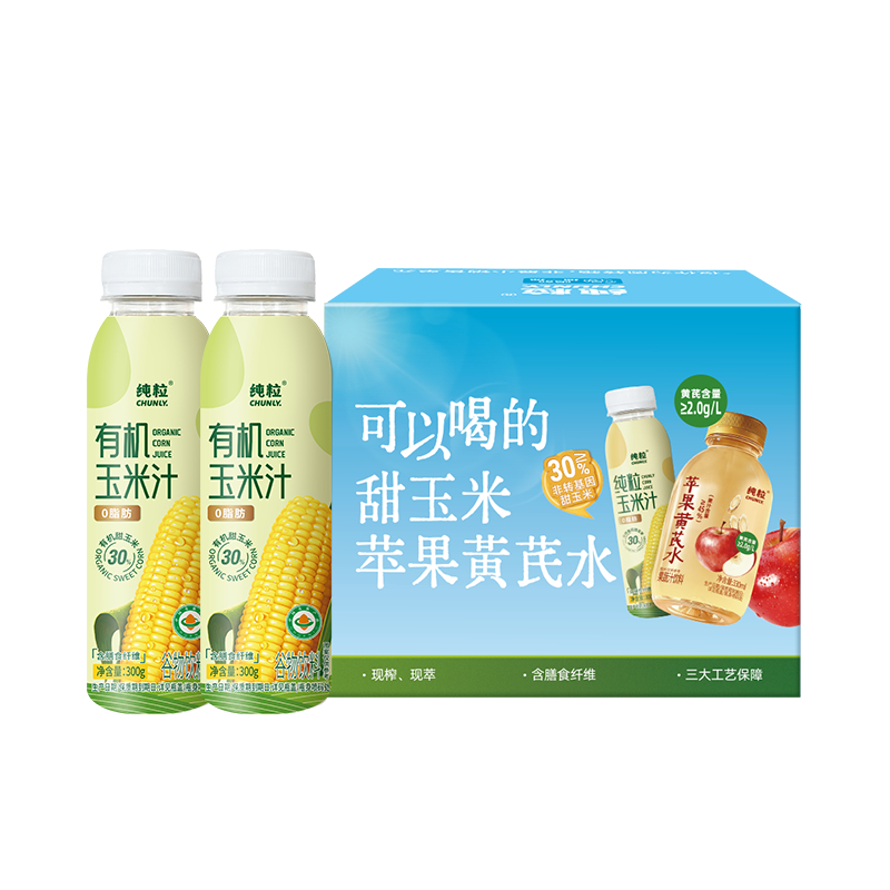 【山姆同款】纯粒 有机玉米汁 300g*12