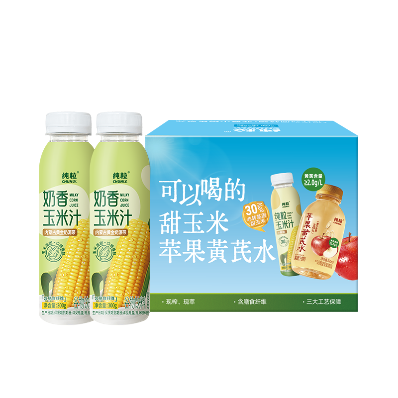 纯粒 奶香玉米汁 300g*12