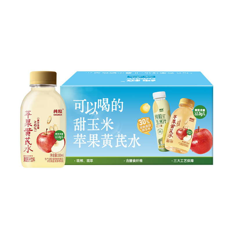 纯粒 苹果黄芪水 330ml*12