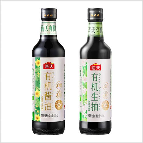 海天有机生抽500ml*1+海天有机酱油500ml(PET瓶)*1