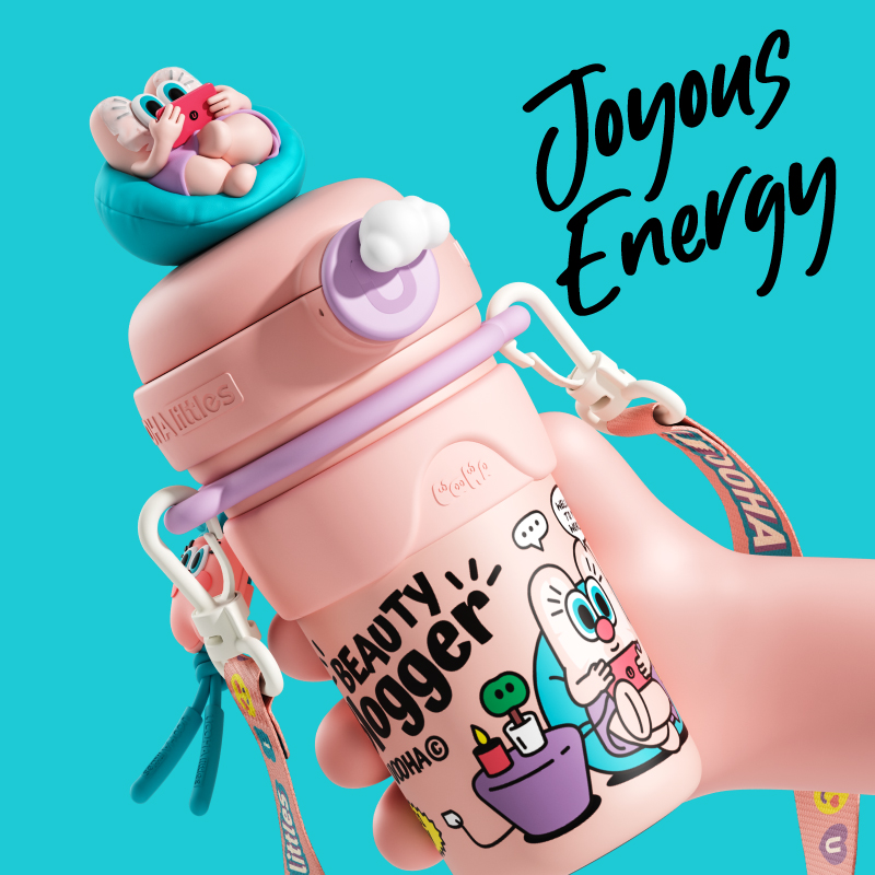 UOOHAlittles不锈钢真空双饮杯450ml