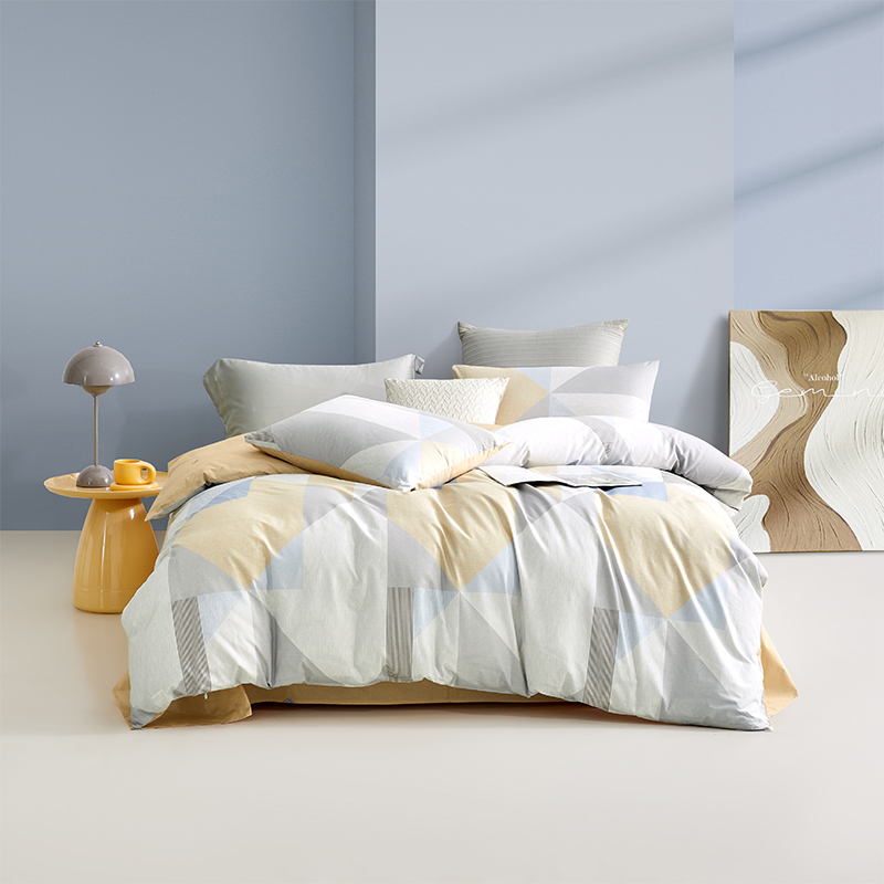 罗莱几何韵律全棉四件套200*230cm