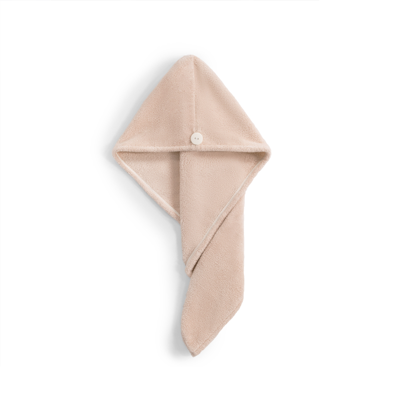 水星家纺珊瑚绒干发帽两件套（宁静蓝&珊瑚粉）126209